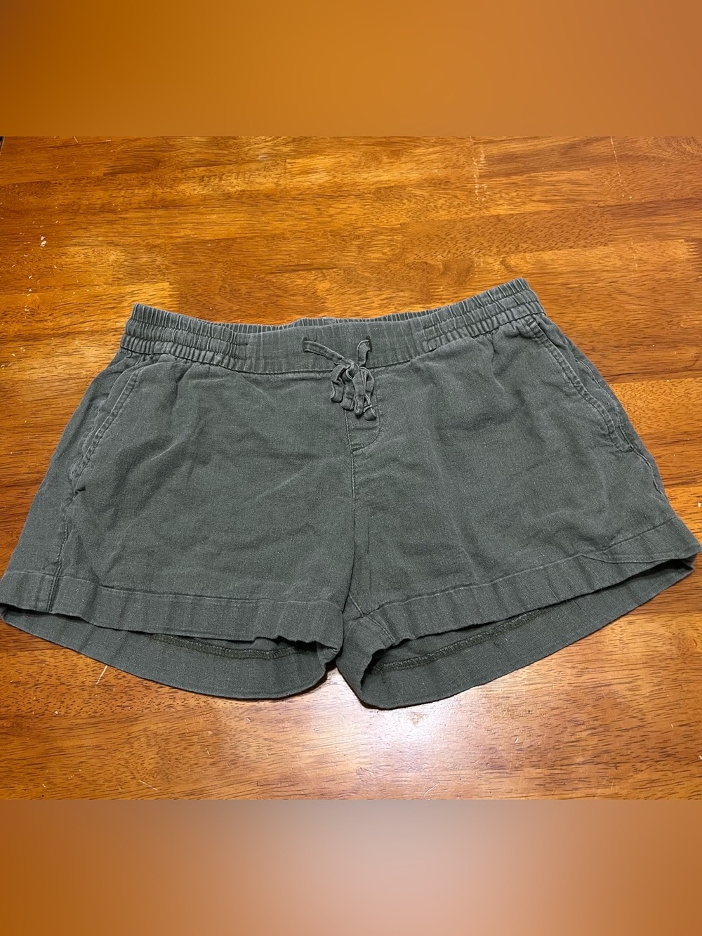 Old Navy Linen Blend Shorts Comfort Waistband Casual Womens size S